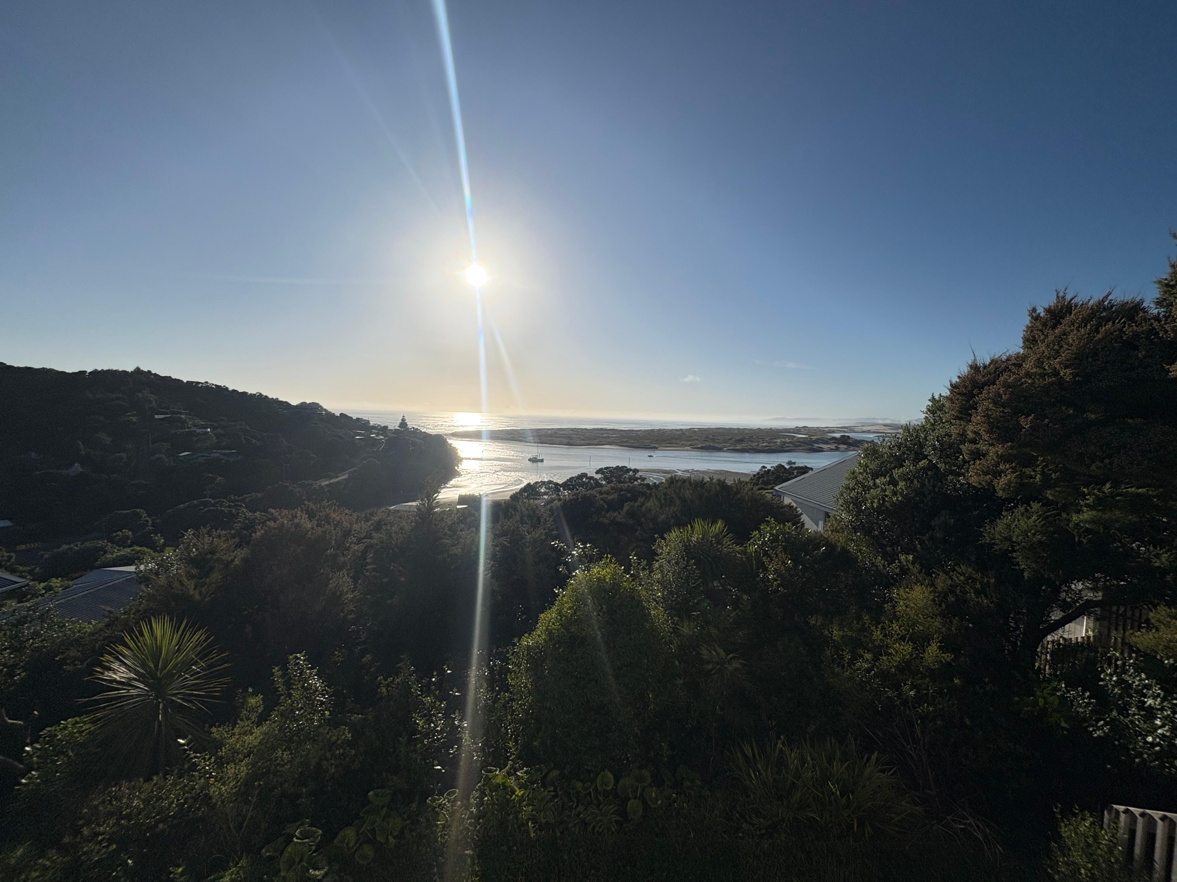 Front deck toward the ocean in the morning. 