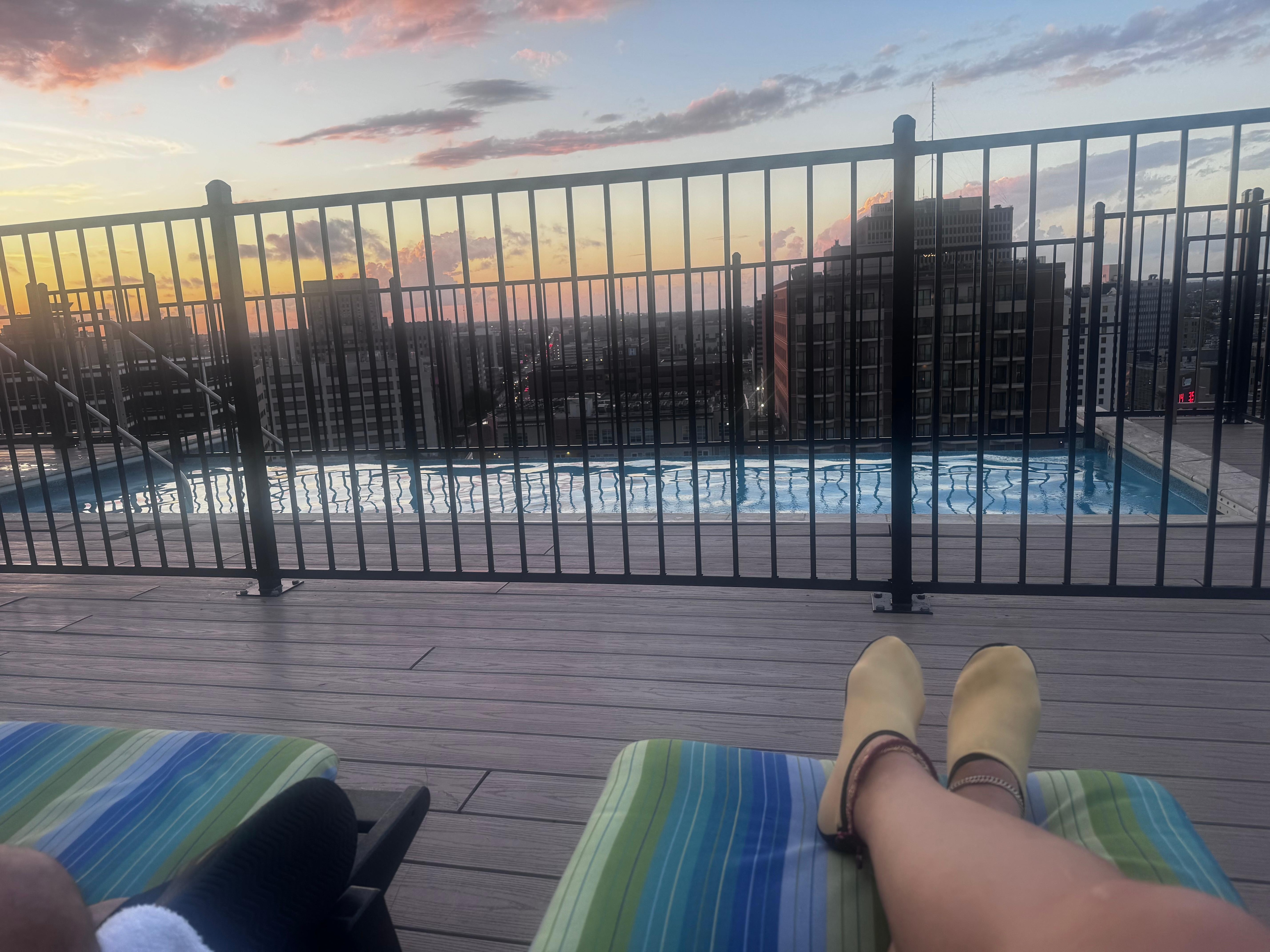 The pool is so tiny … uughh they should close it and make it a huge patio … it’s like 3 ft wide, 3ft deep,11ft length. Not what I expected! 