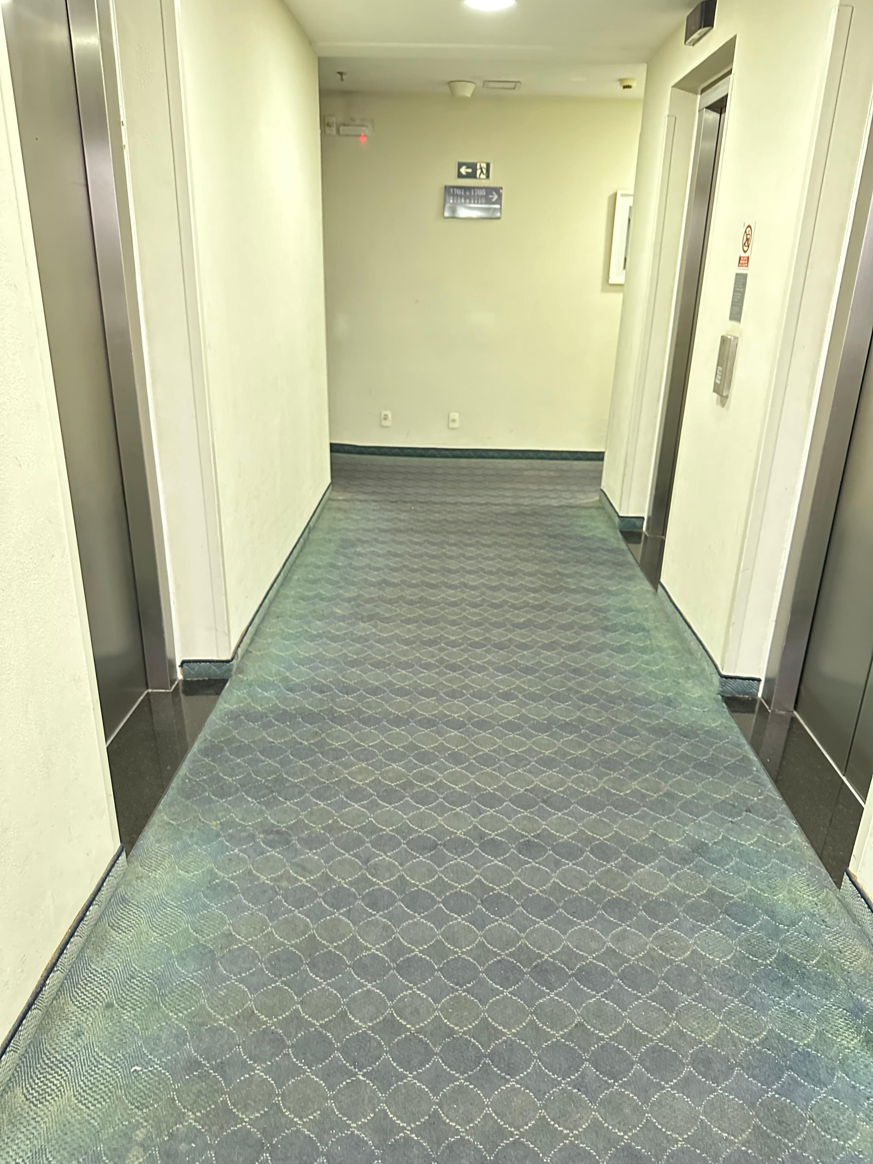Carpet dirty and with stains