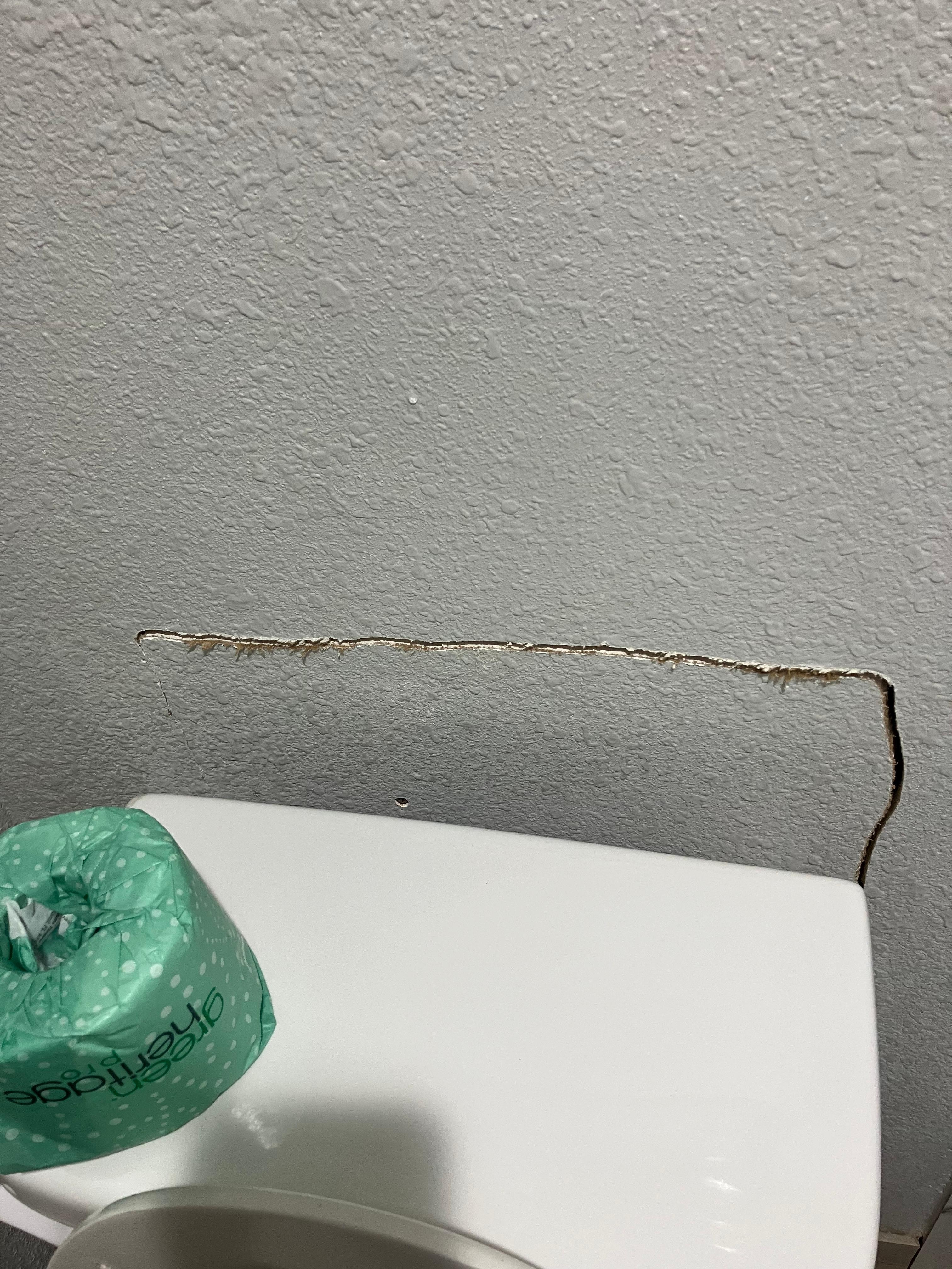 Unfinished construction in bathroom