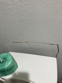 Unfinished construction in bathroom