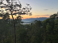 Morning sunrise view from the deck.