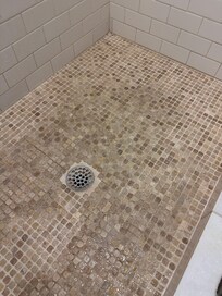 Mildew on shower floor