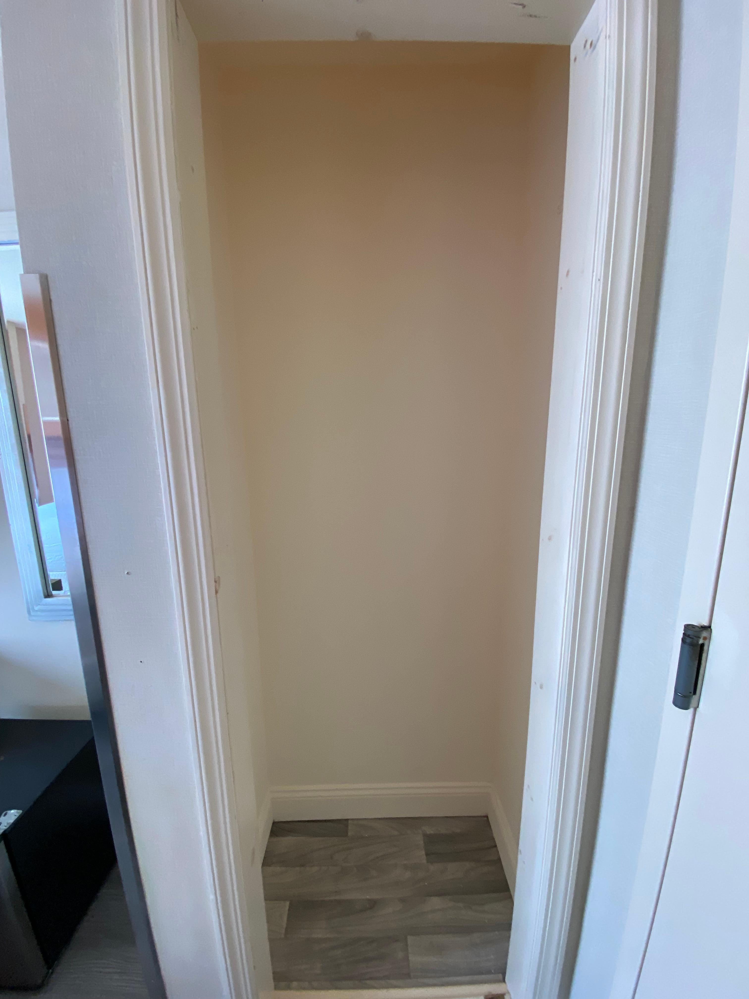 This was my closet. Notice anything missing?