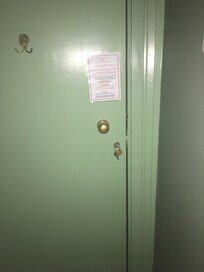 Old and unsafe door and lock