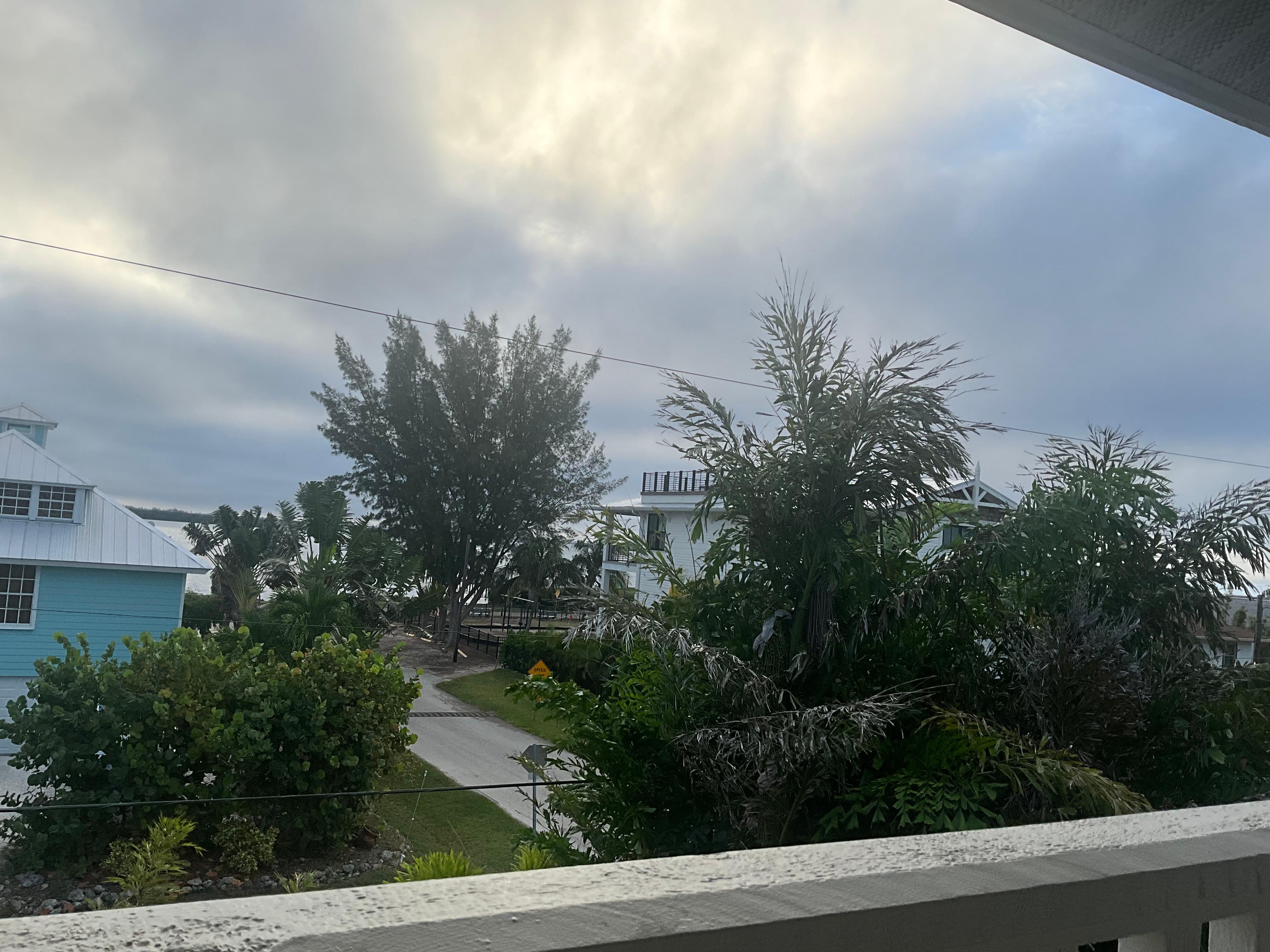 Balcony faced the coast.