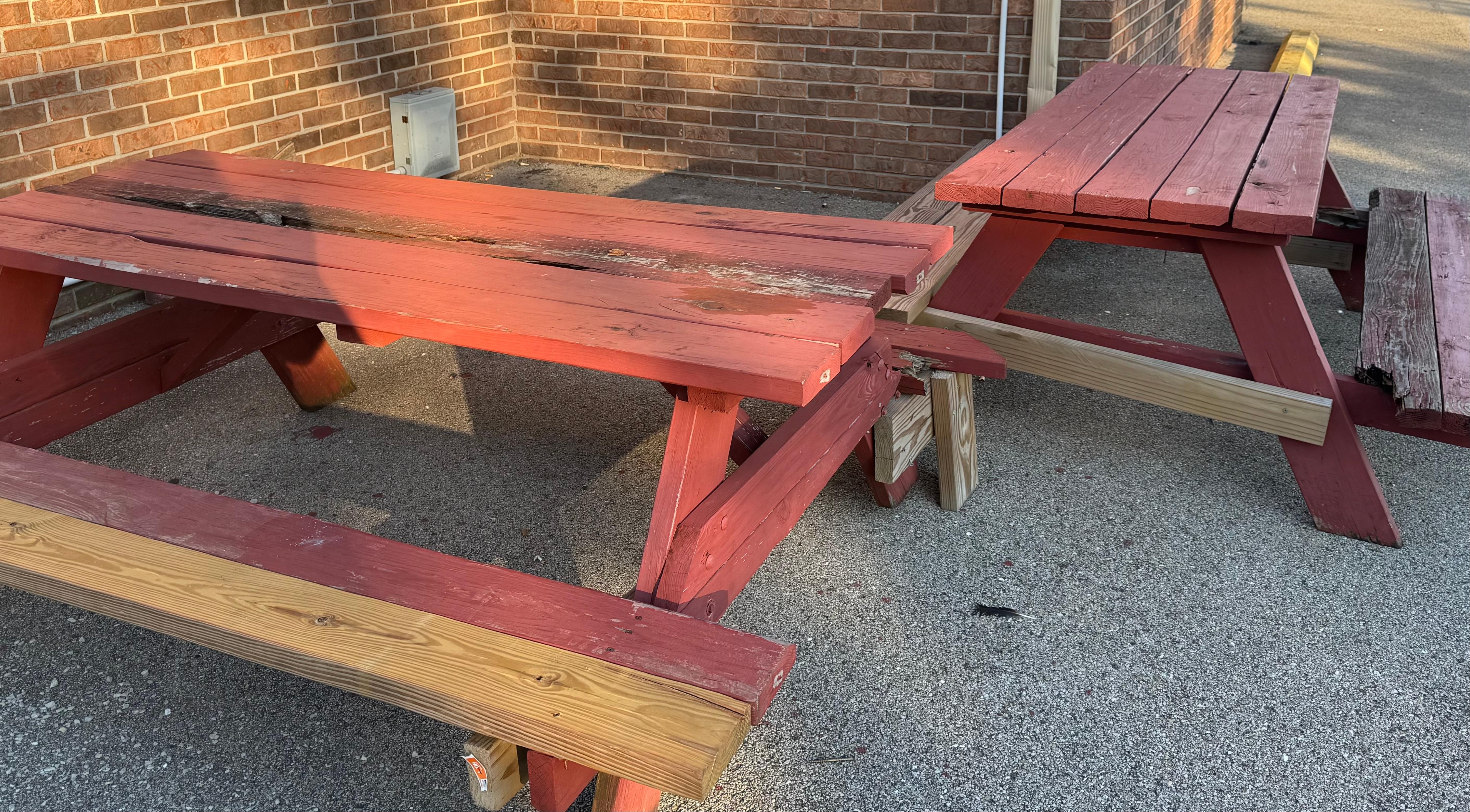 Top of table rotted