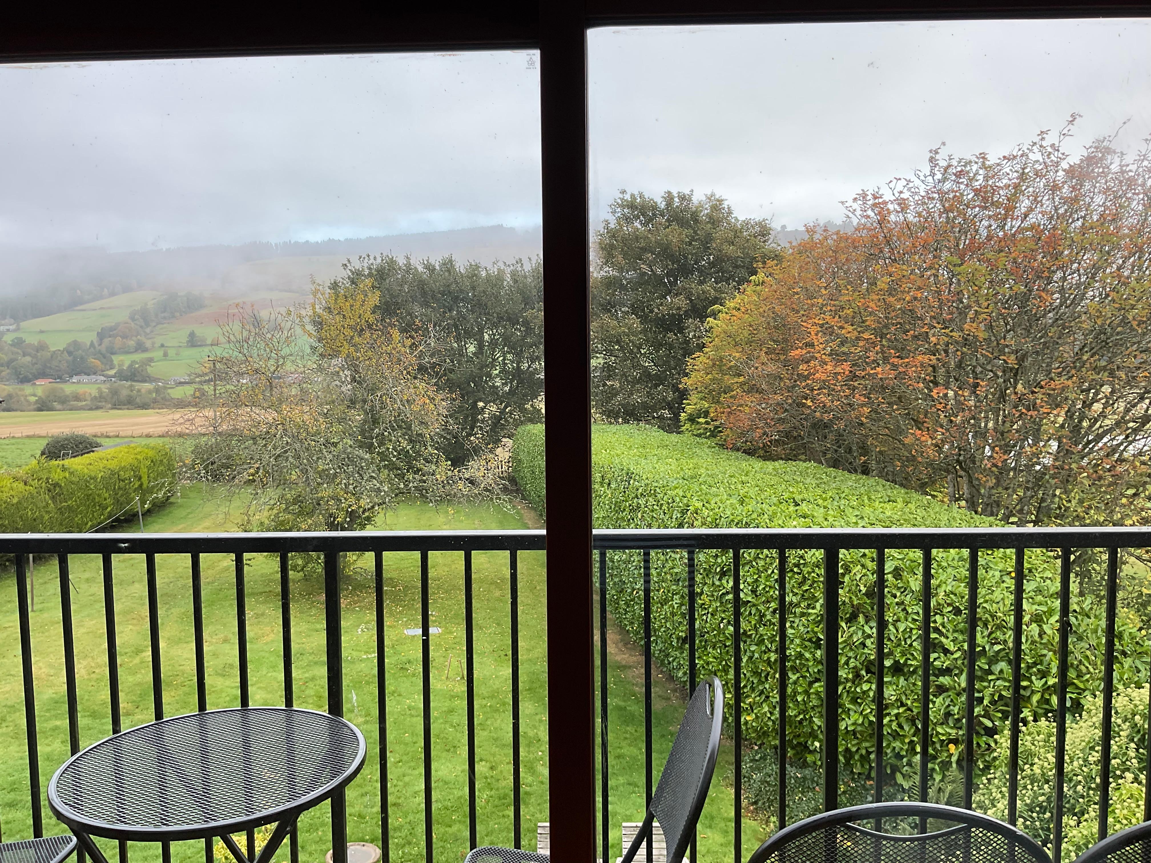 The view from the upstairs living room