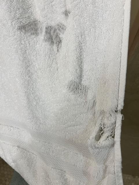 Old bath towels
