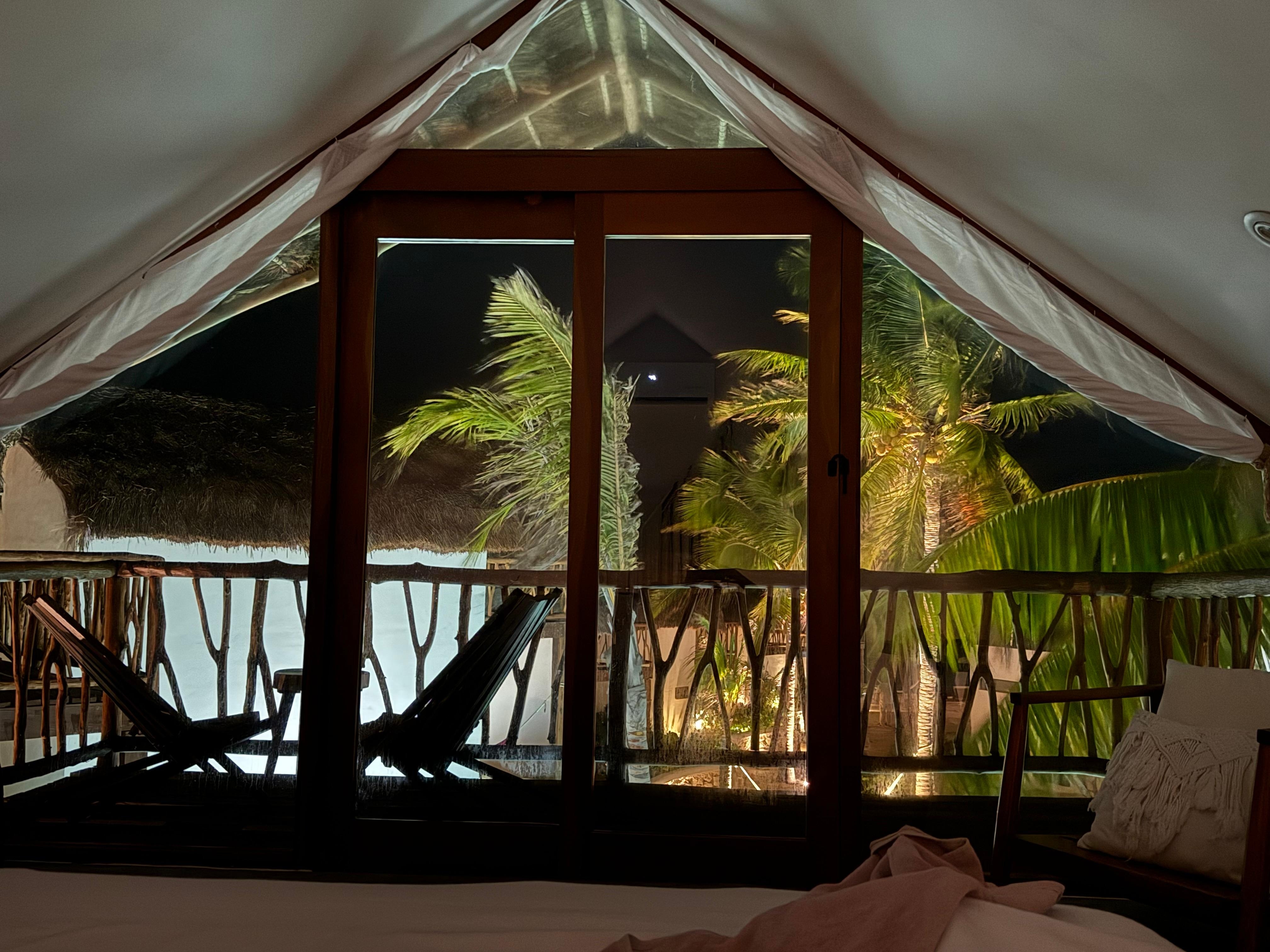  View from the upstairs windows in the pool cabins.