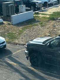 Bathroom spot for pets. There’s a raw chicken on the other side of that SUV. It was gross