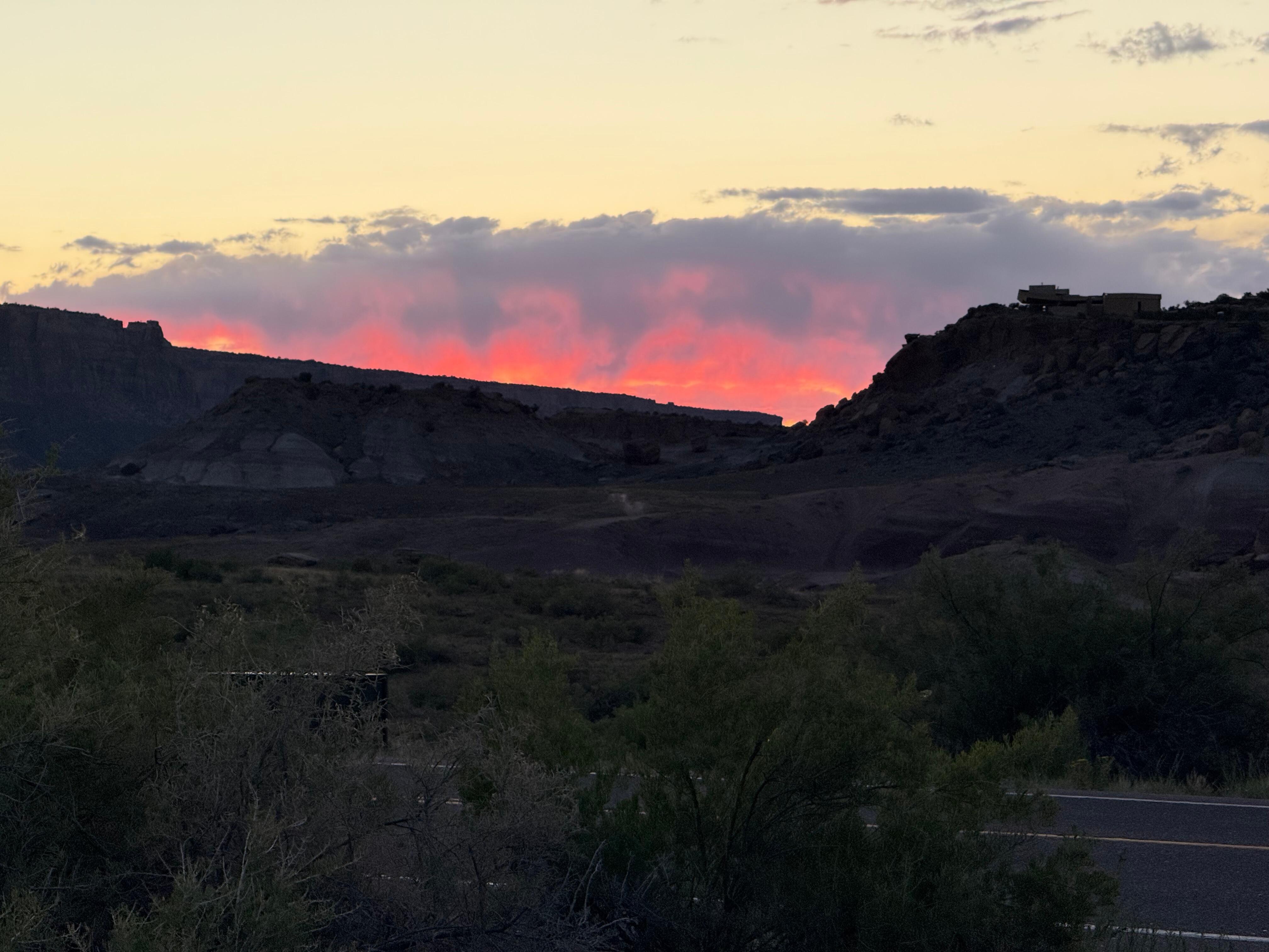 Sunset from the front yard.