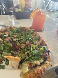 Mediterranean Pizza & rum punch