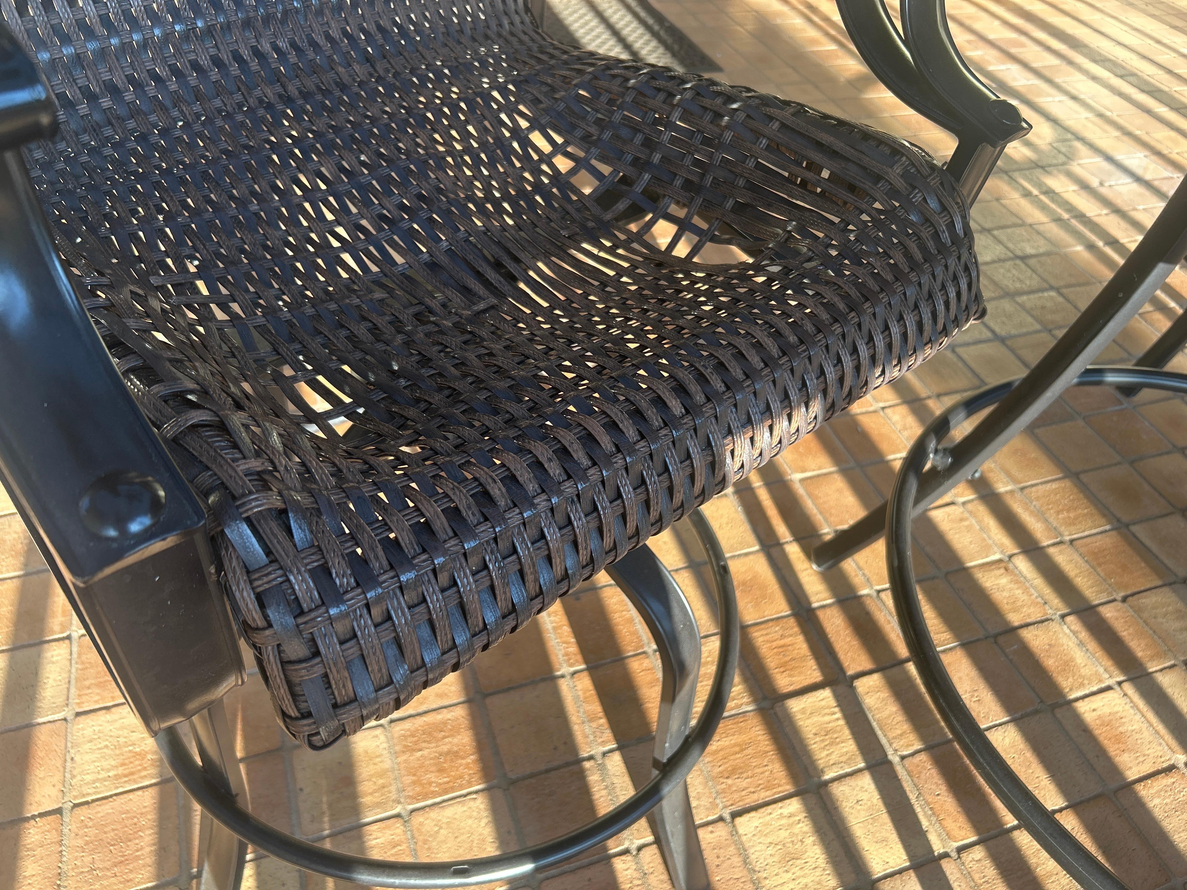 Broken chair seat outside