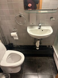 NOTHING to dry your hands with in the bathroom