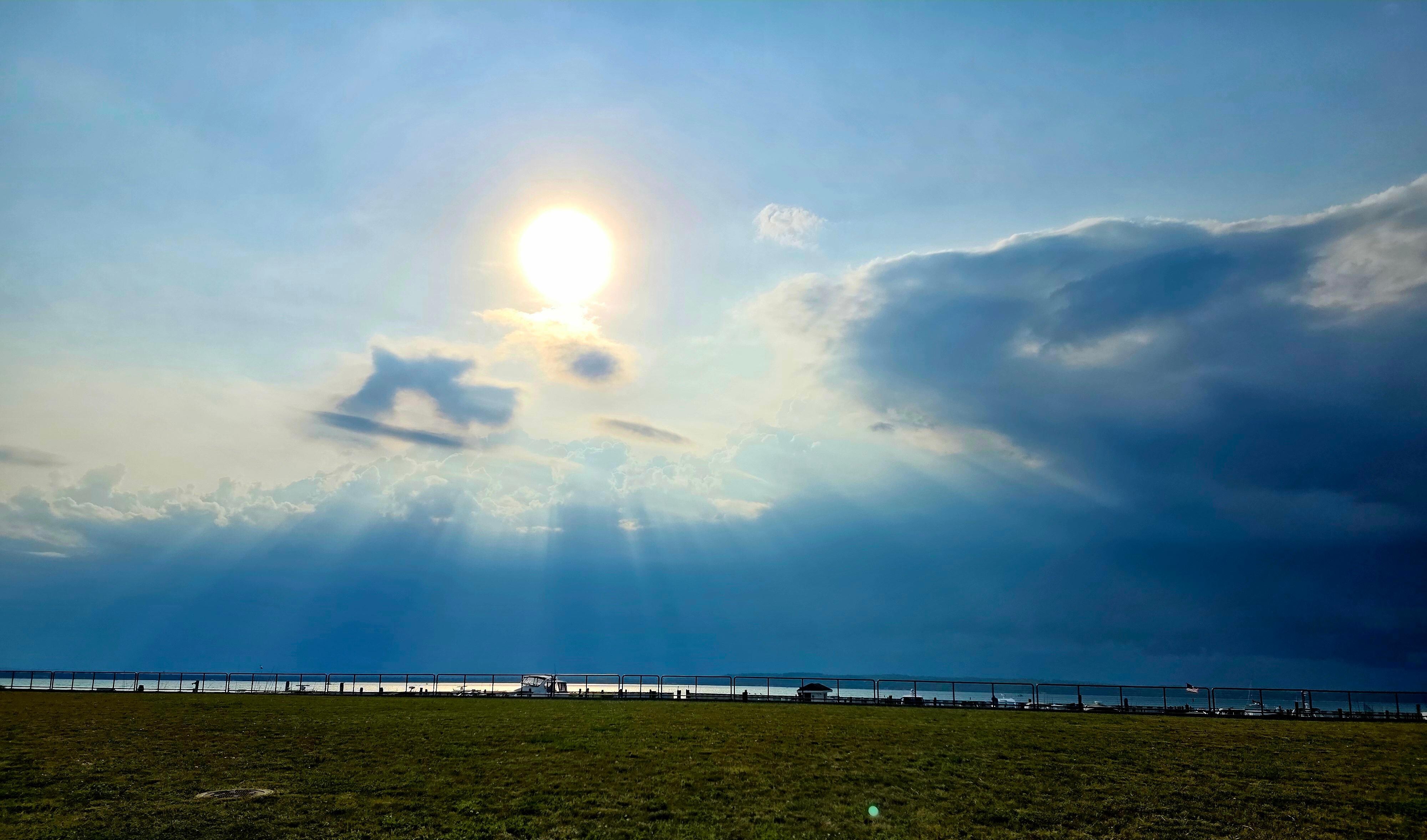 The sky was showing off as storms were rolling in and out Saturday 8/9/2025