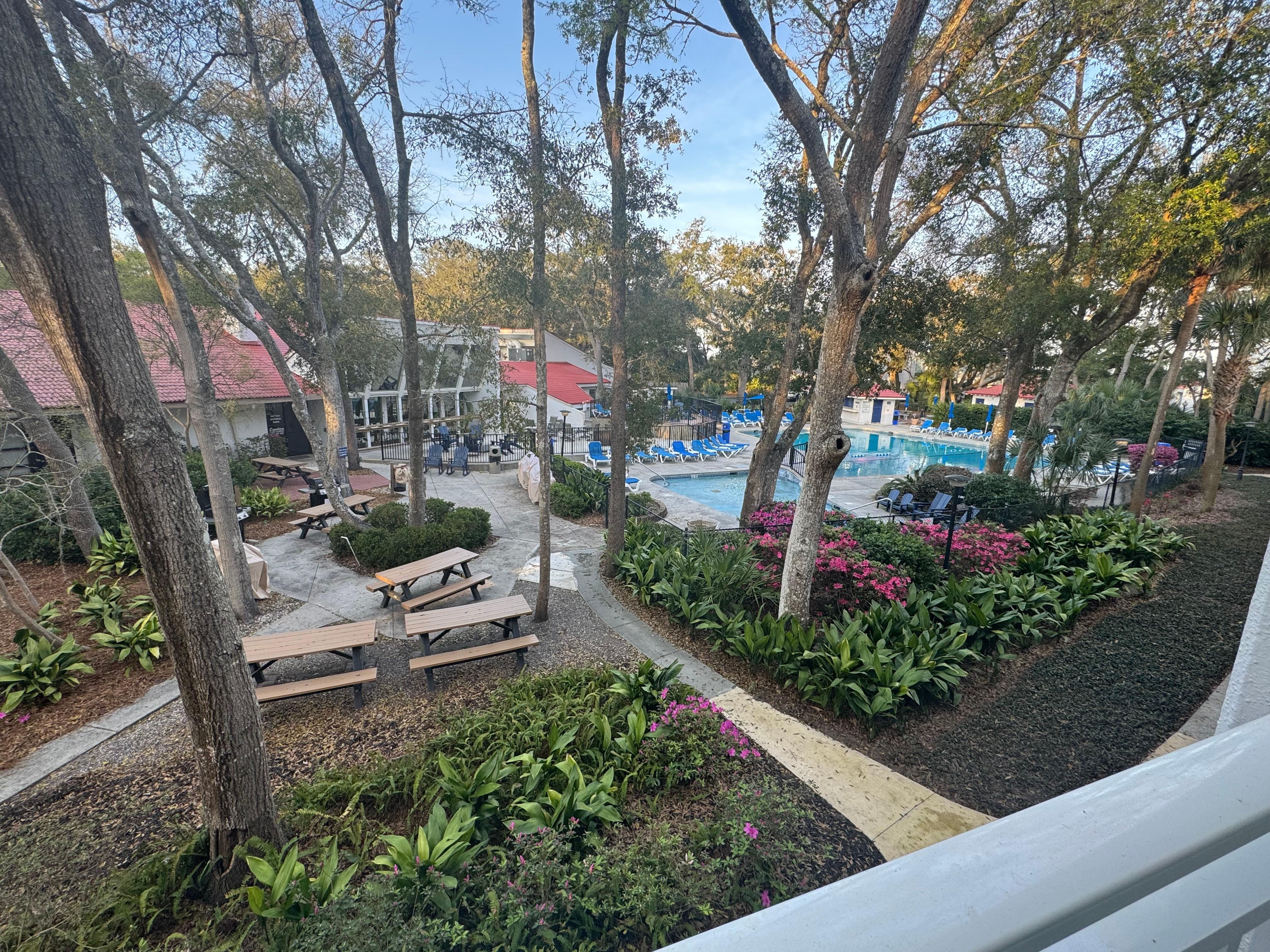 The view from the living room balcony.