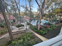 The view from the living room balcony.