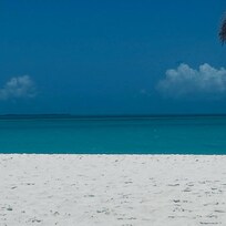 This is the beach by the villas..