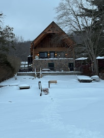 View of the house from the lake.