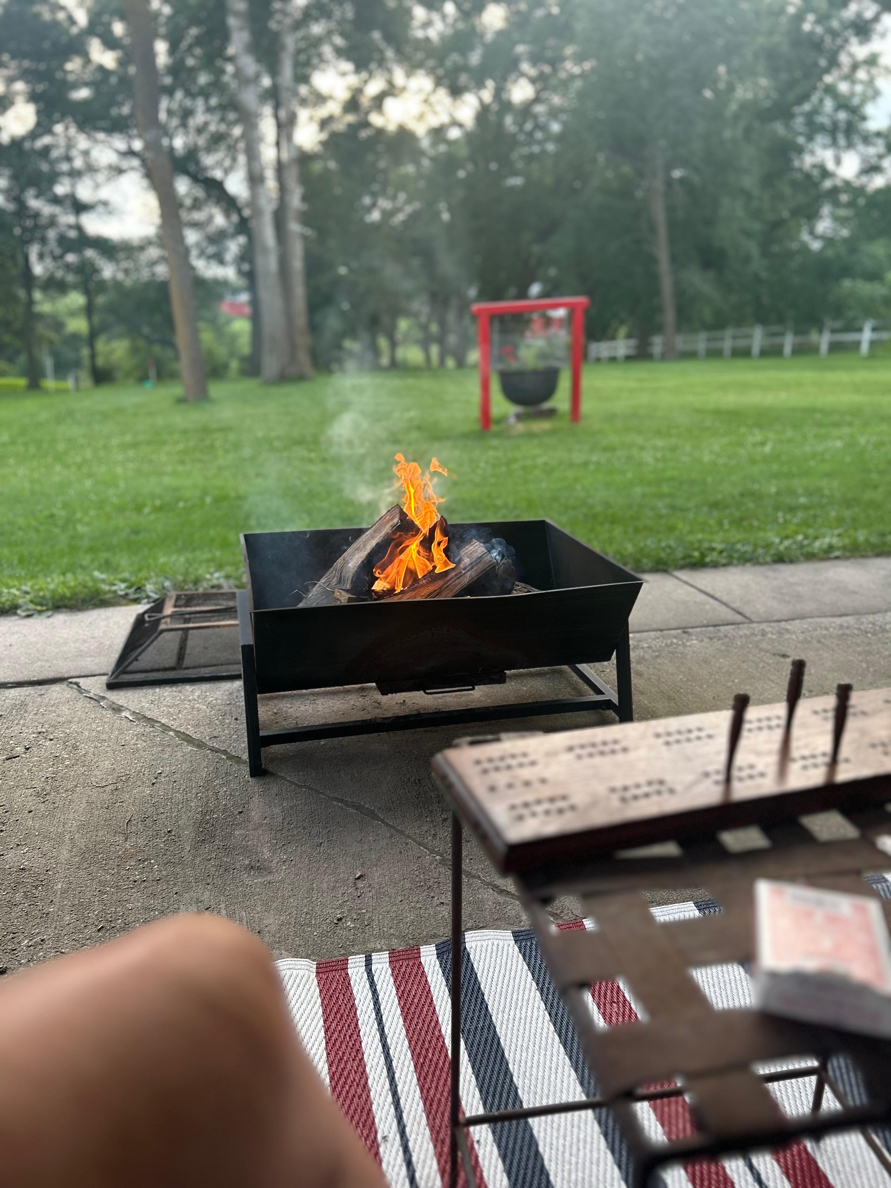 Relaxing by the fire 🔥 
