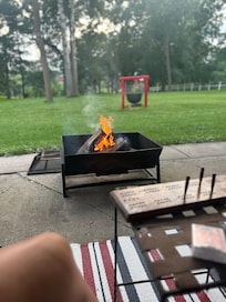 Relaxing by the fire 🔥