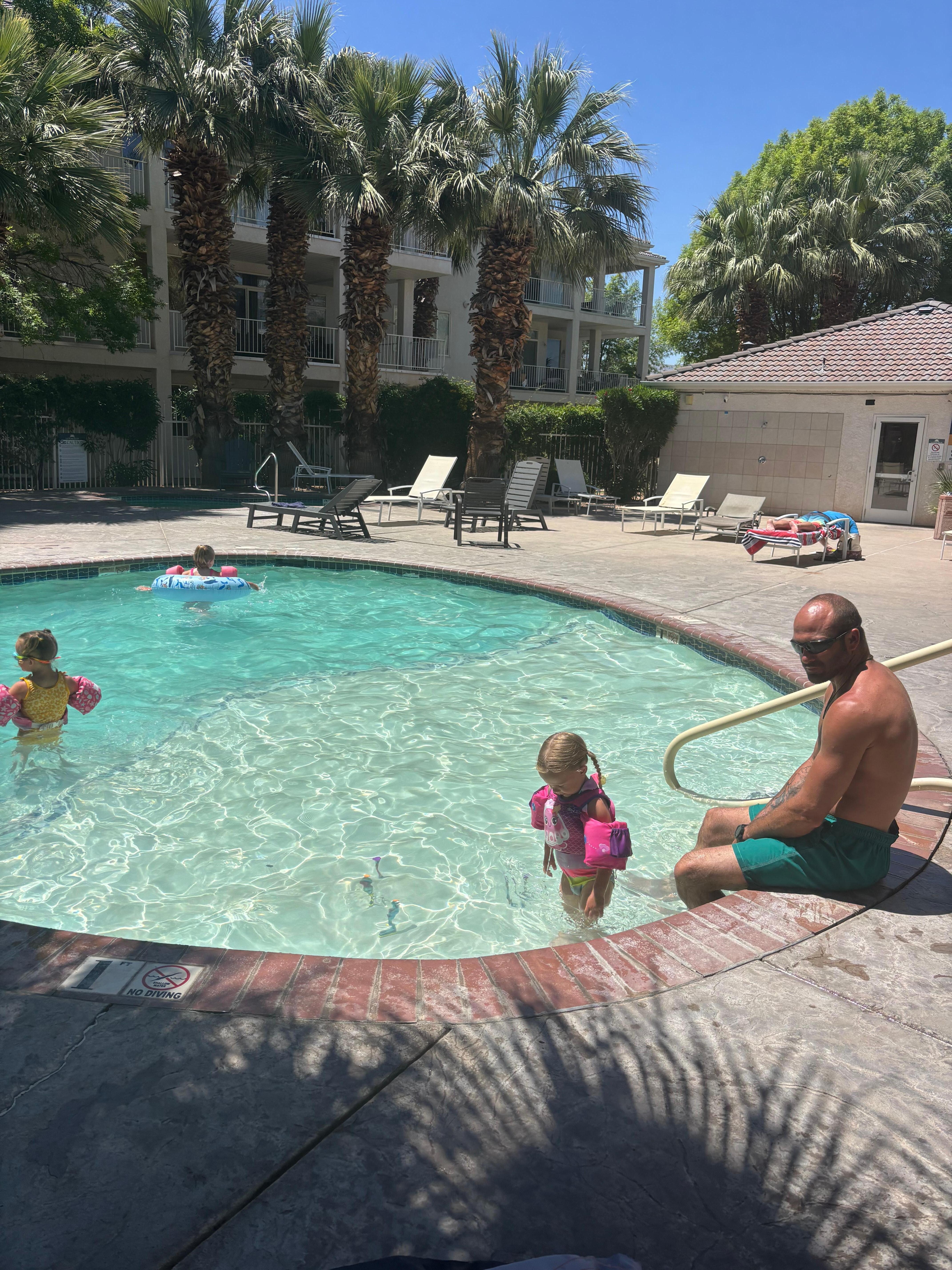 We lived in the pools. They were perfect.