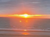 Beautiful sunset from the balcony