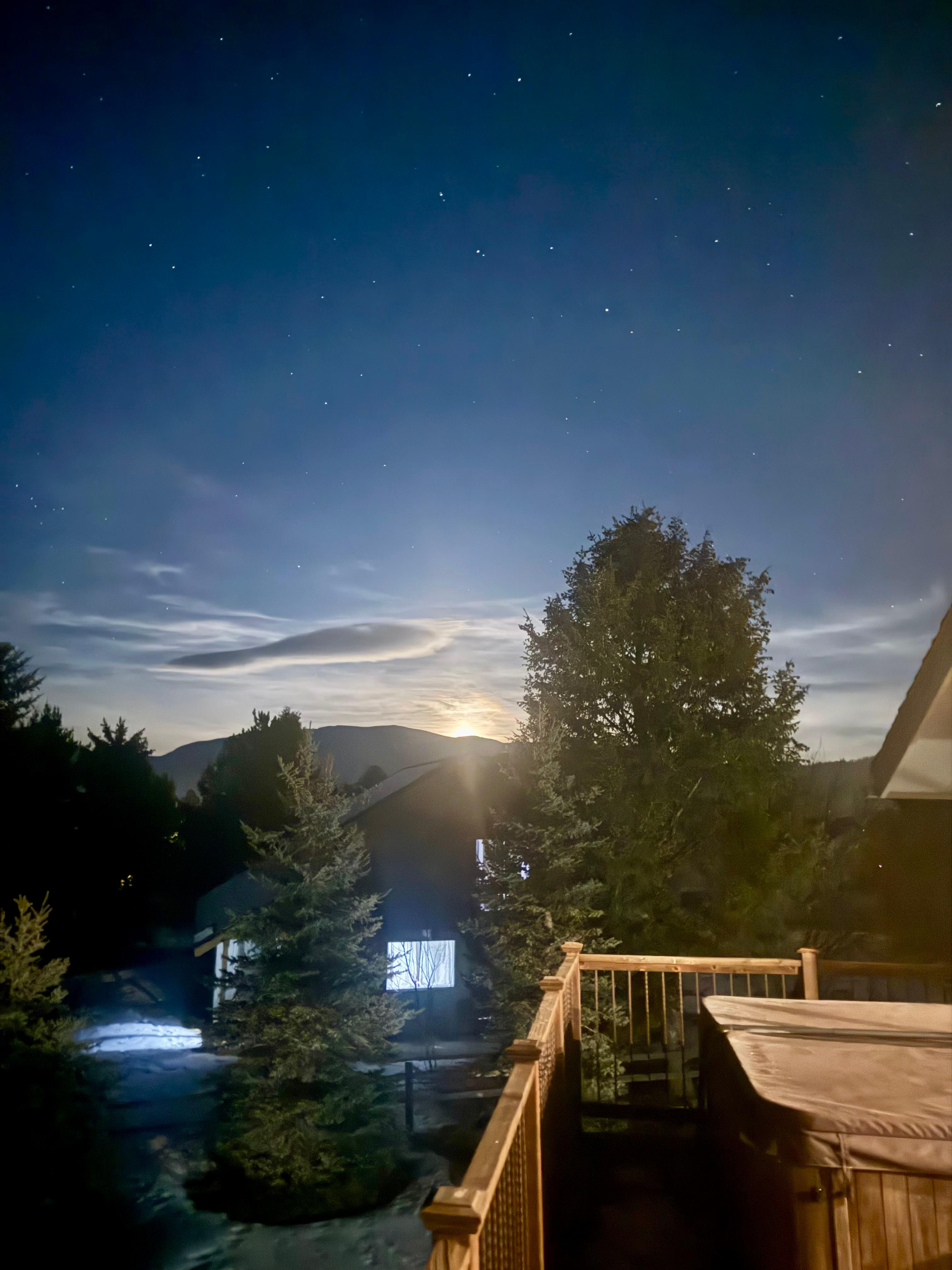 Moonrise from patio 