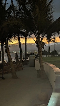 Dinner at the Italian restaurant on the beach.Delicious food and enchanting views