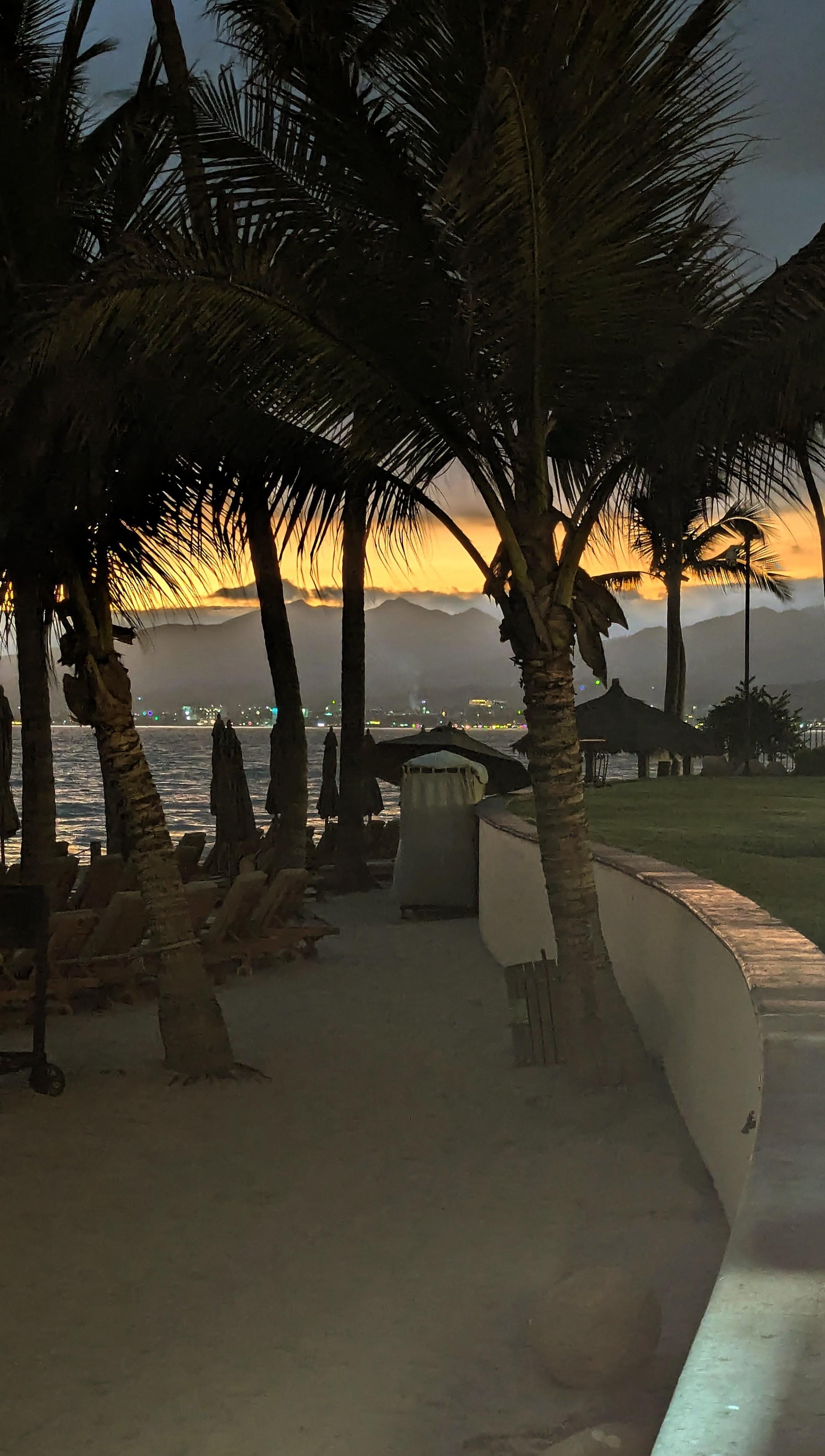 Dinner at the Italian restaurant on the beach.Delicious food and enchanting views