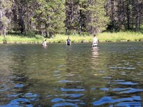 Grandkids enjoying the river