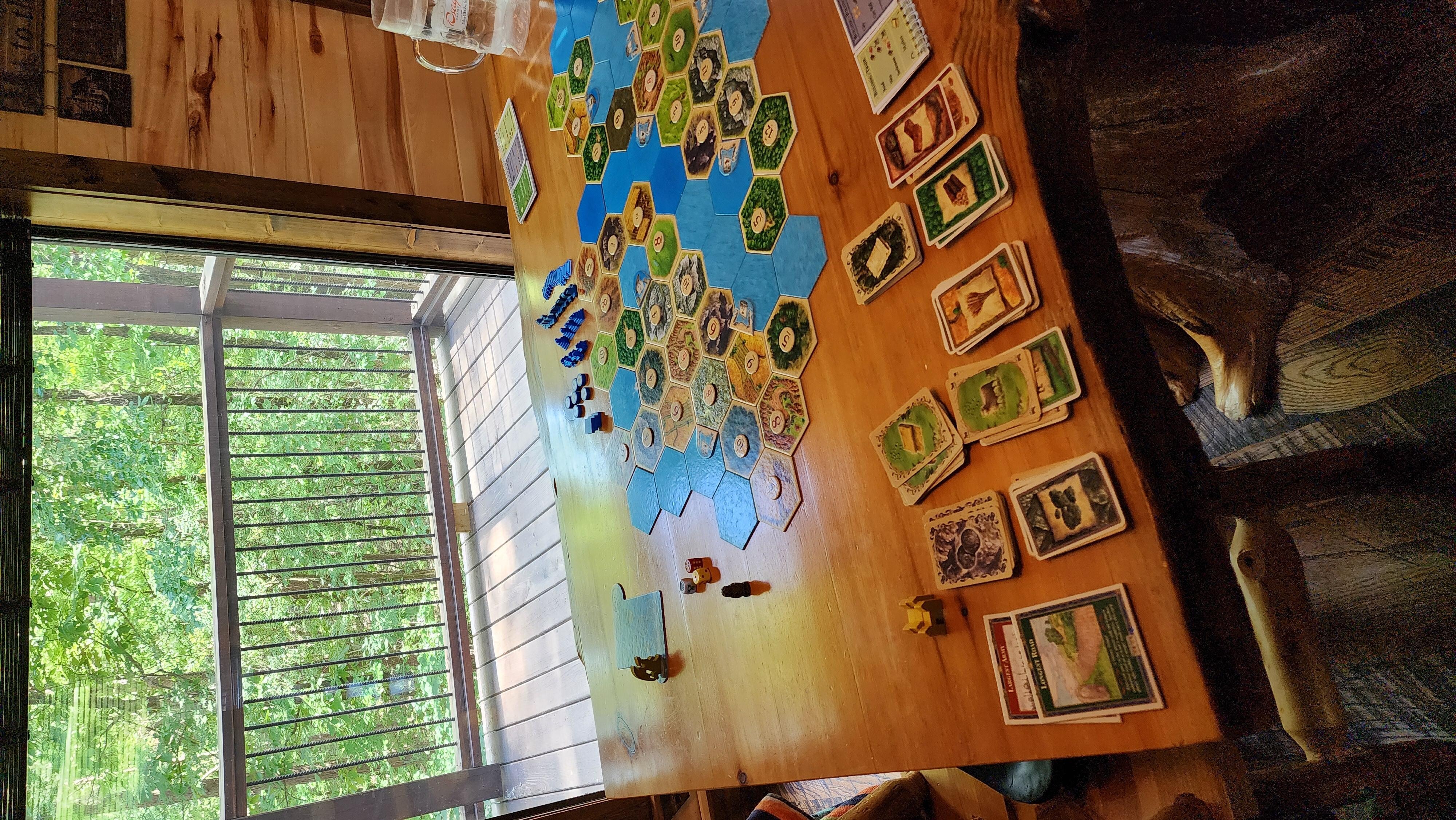The dining table is so pretty and the perfect size for games!