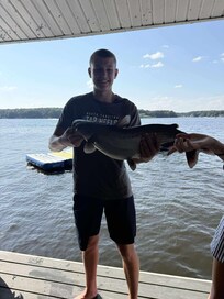 9.1 lb catfish right off the dock