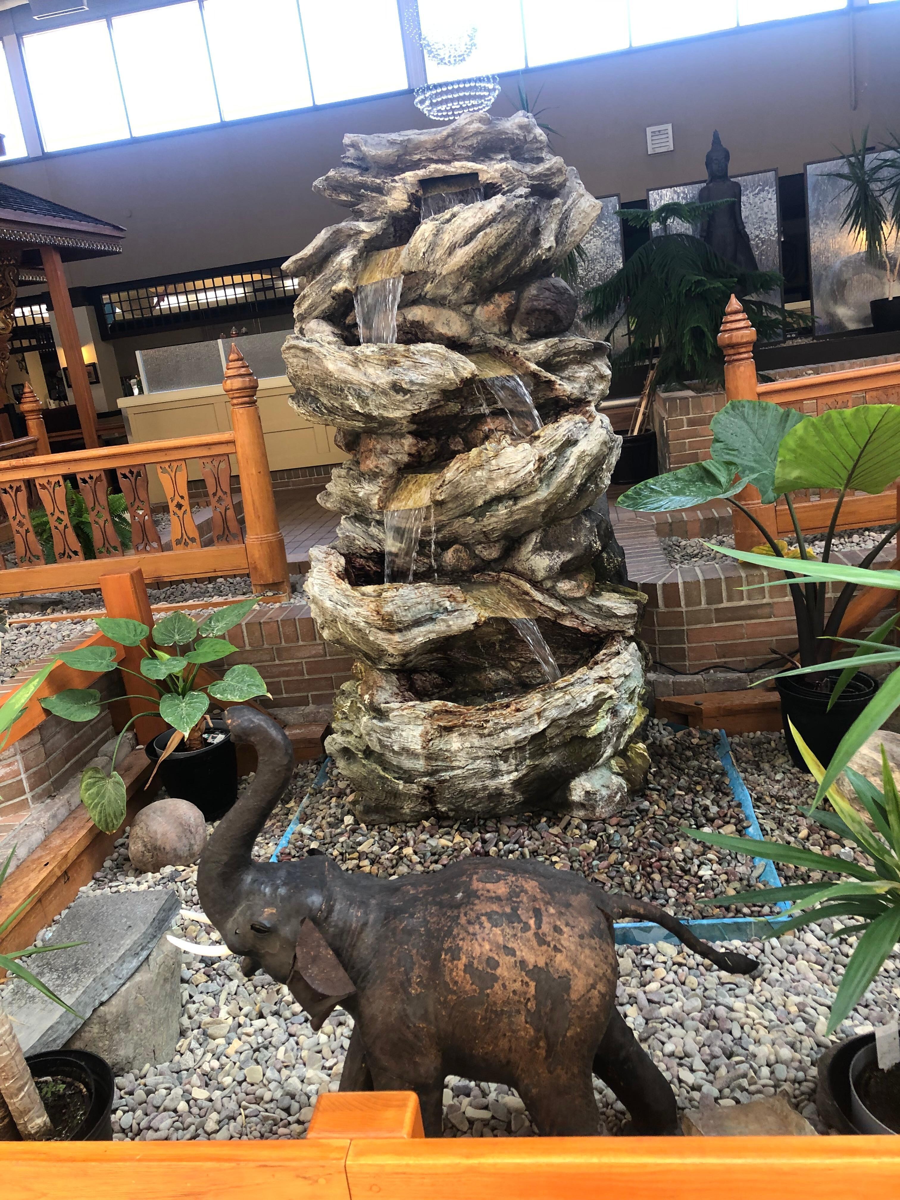 Fountain in lobby