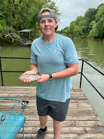First rainbow trout caught