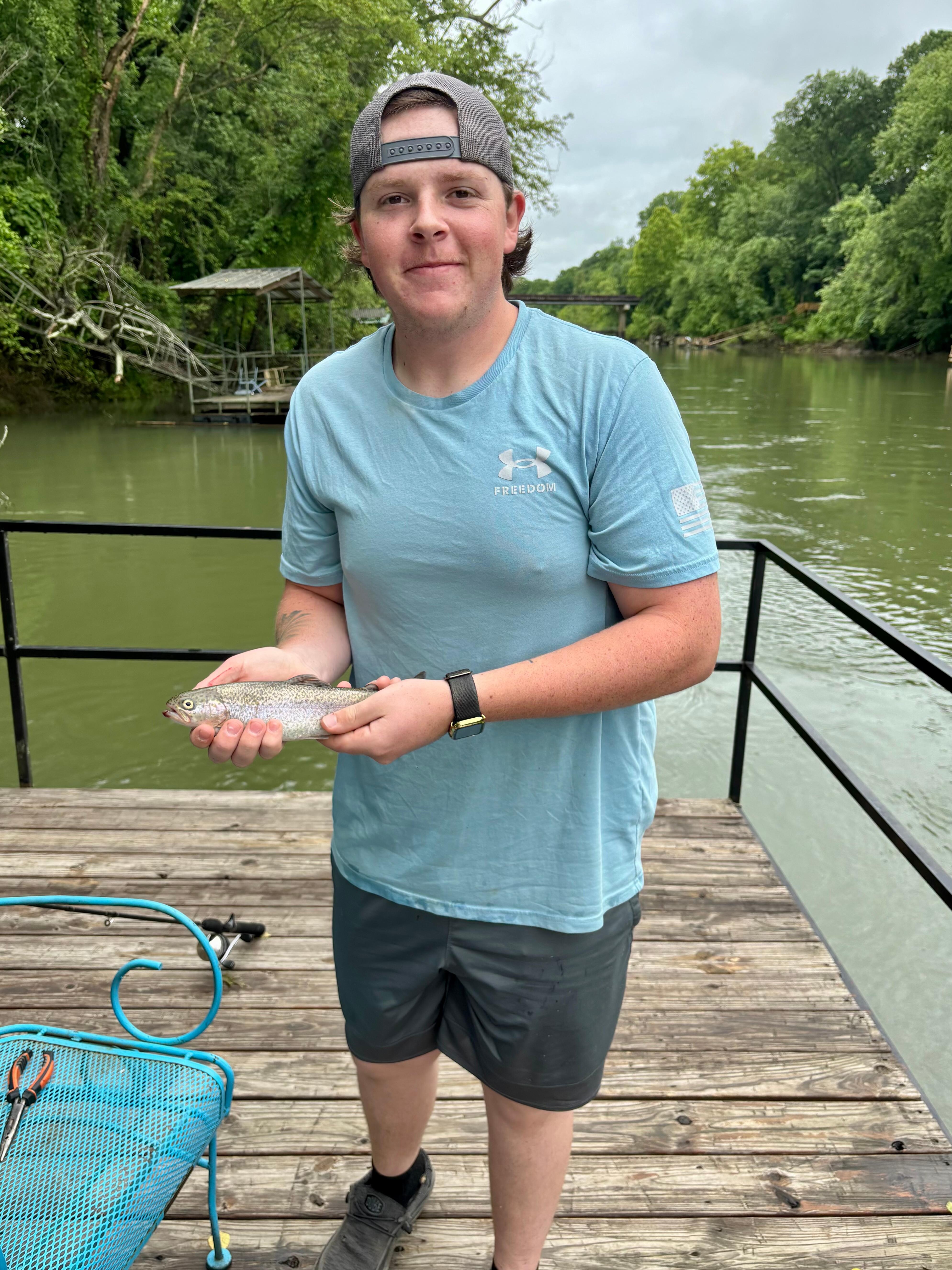 First rainbow trout caught 