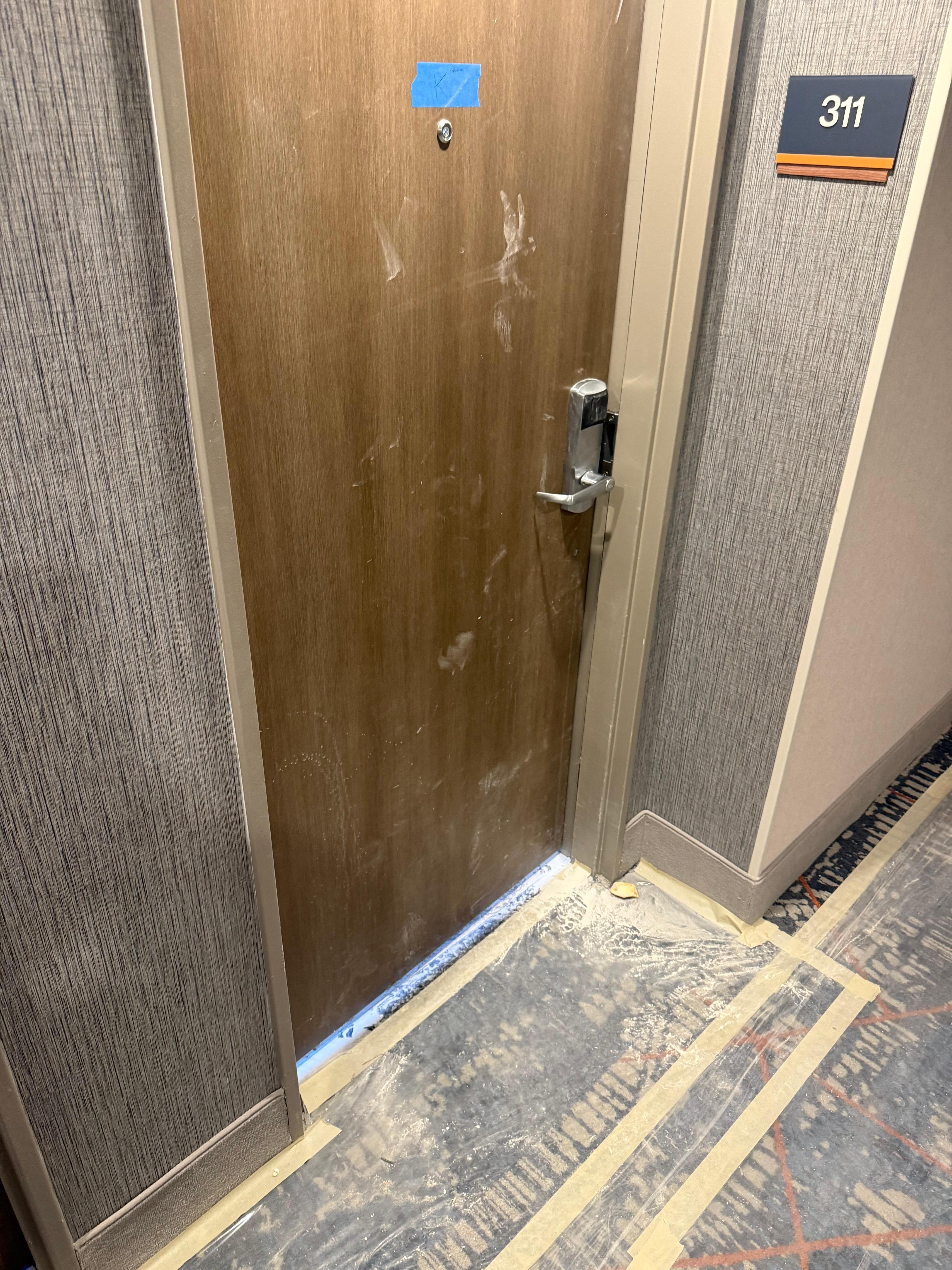 Dust and debris outside my room