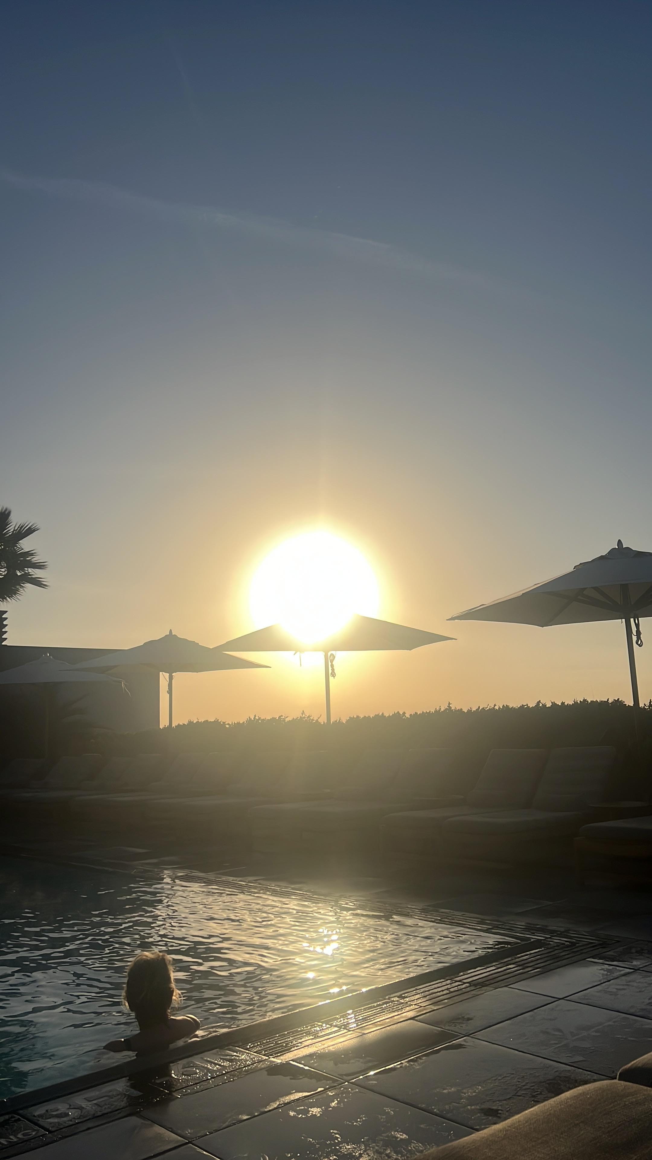 Sunrise by the rooftop pool 