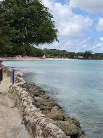 View of sandy beach very close by
