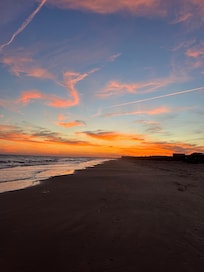 Sunset on the beach.
