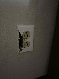 Broken outlet cover