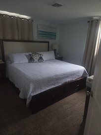 King bedroom between the master and bunk room
