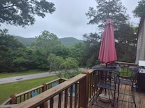 The patio view
