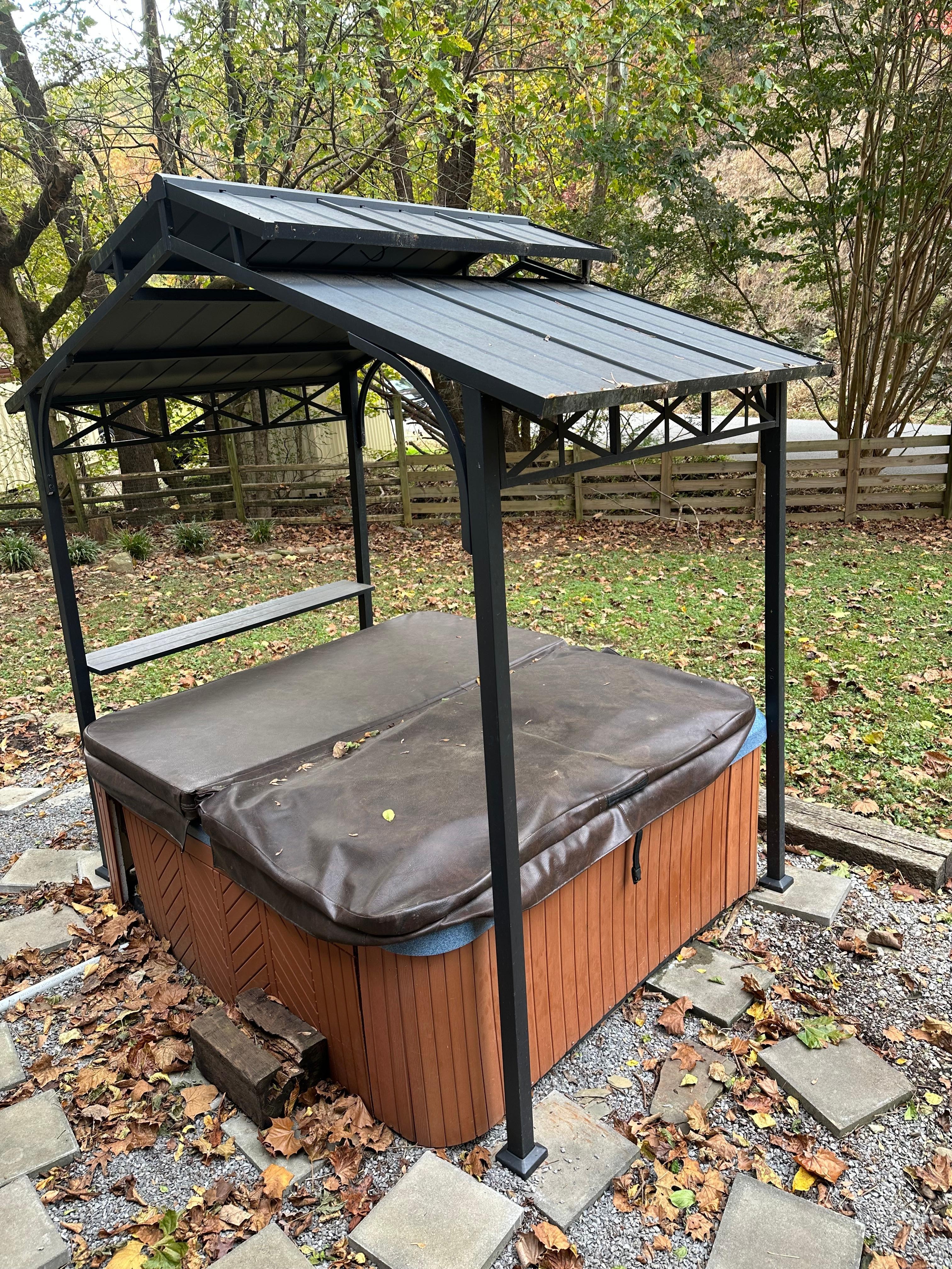 No privacy for hot tub