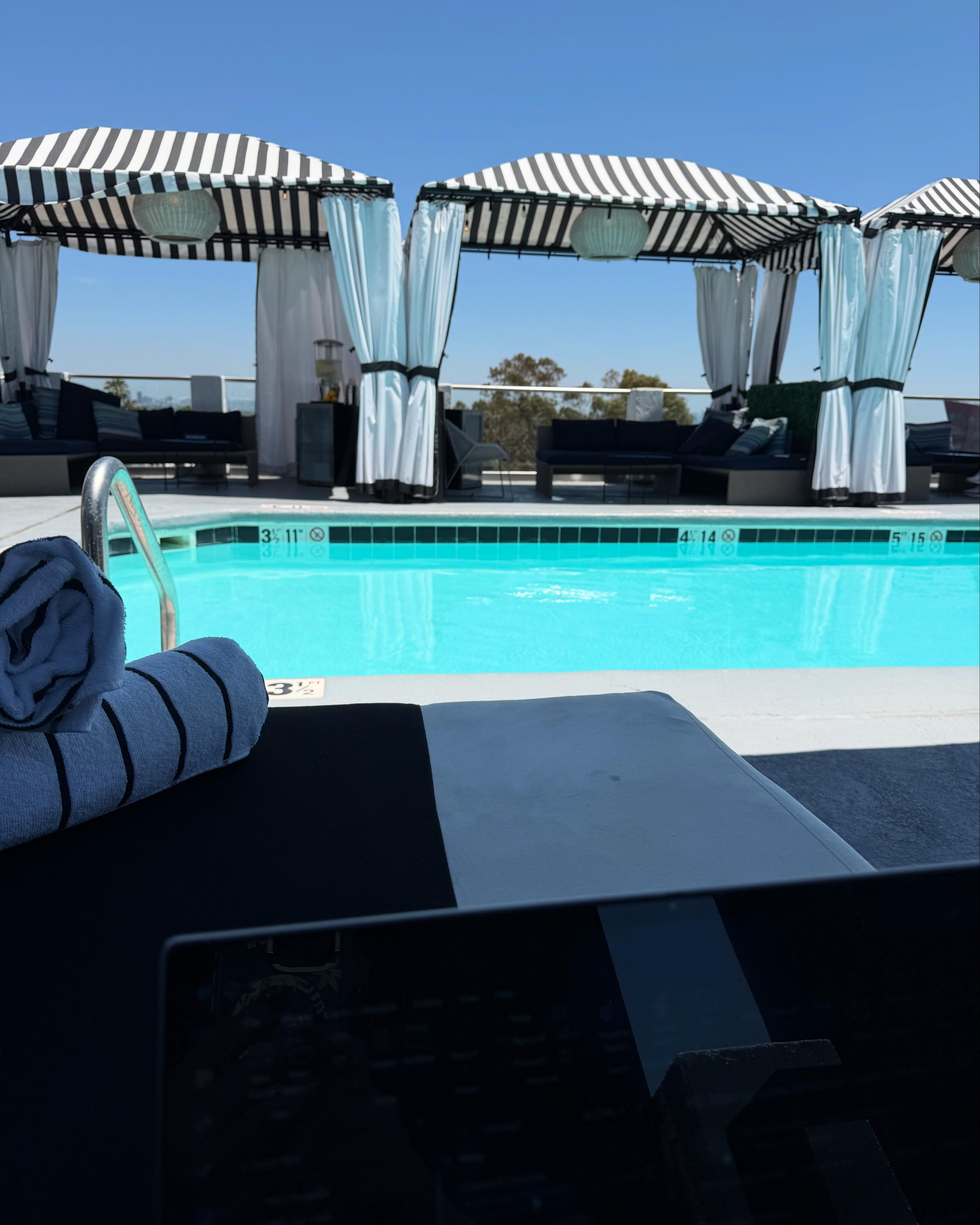 Working poolside 