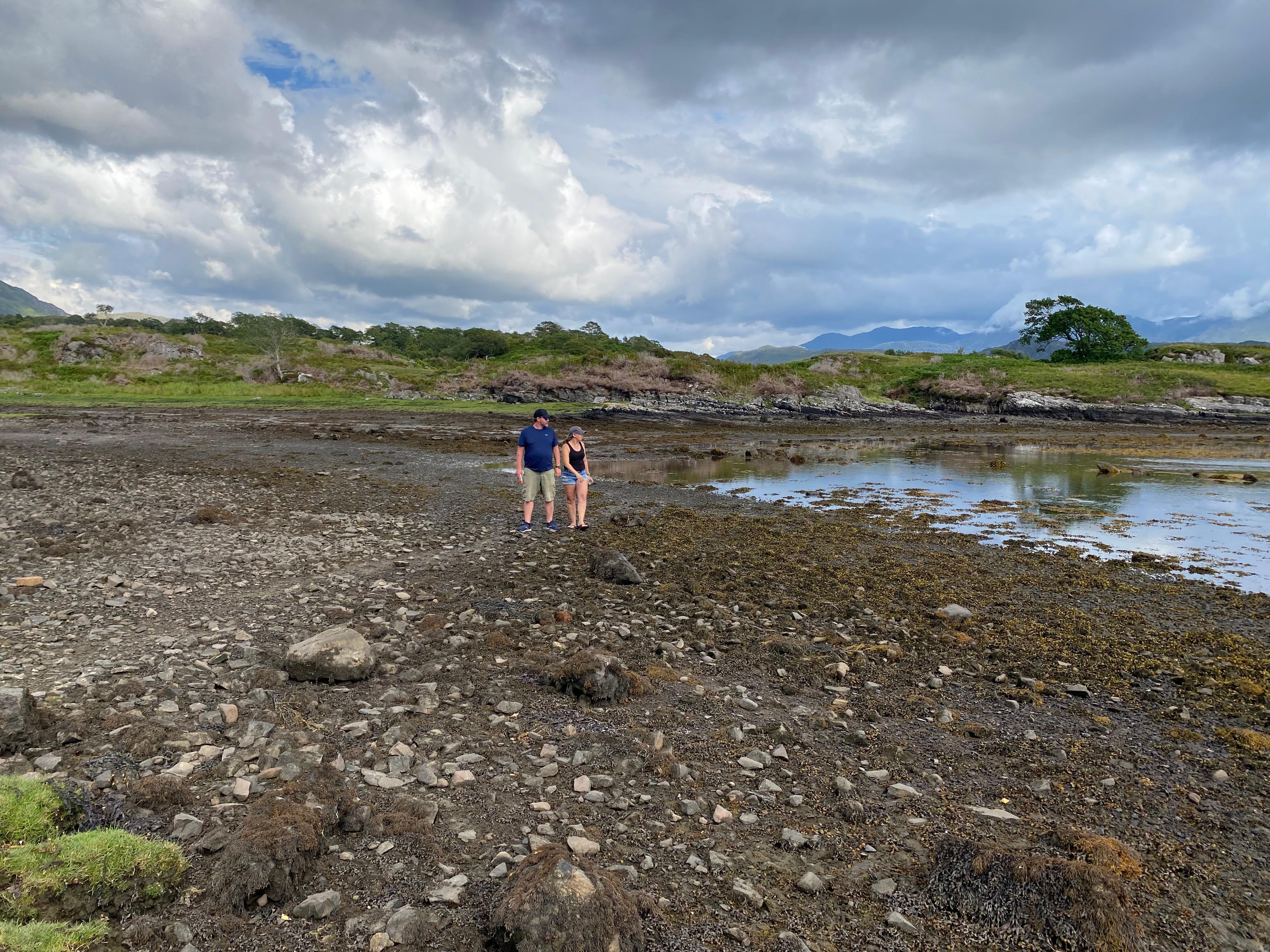 Beach we walked to from the cottage and watched the fish jumping in the shallows