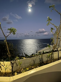 Night view from pool deck