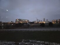 View from every window in the living room / kitchen