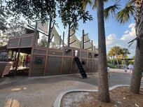 Pirate ship playground next to the Sandbox Museum